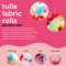 Incraftables Tulle Fabric 6 Rolls (25 Yards per Roll). Best Tulle Ribbon for Gift Wrapping, Wedding Decor, Party Decorations & Crafts (Rainbow Colors - Red, Black, White, Purple, Green & Aqua Blue)